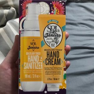 Sol de Janeiro hand sanitizer and lotion